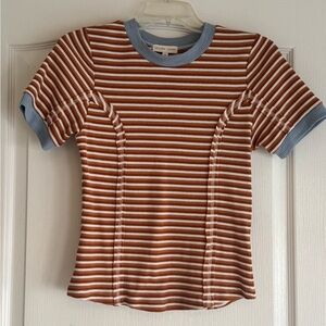 Striped Short Sleeve Top